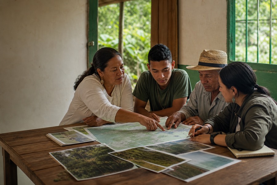 Manos de una comunidad que protege su territorio